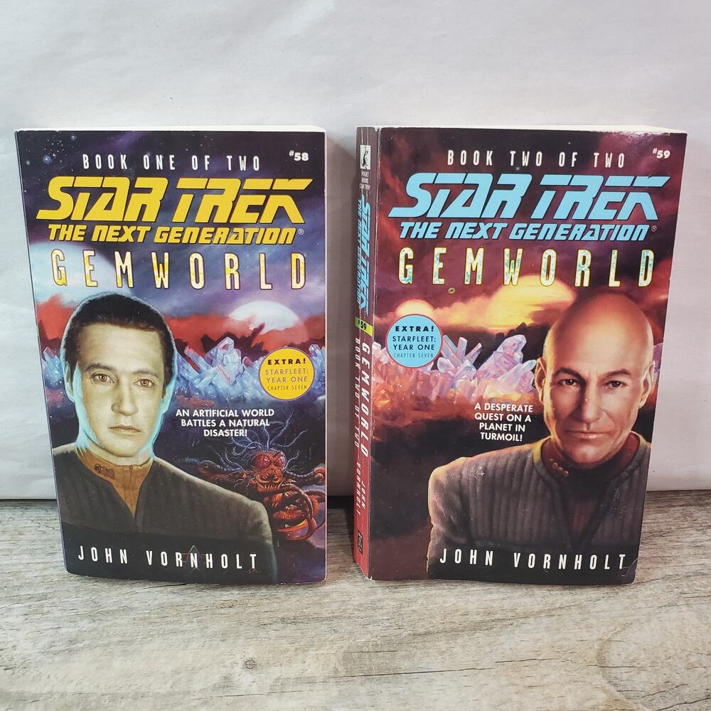 Star Trek The Next Generation Gemworld Books 1 & 2 Duology John Vornholt Sci-Fi